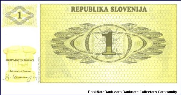 Banknote from Slovenia year 1990