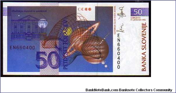 Banknote from Slovenia year 1992