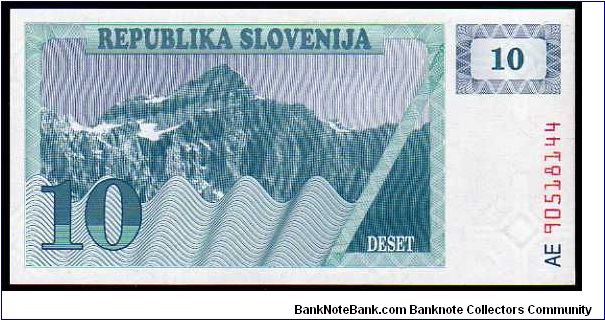10 Tolarjev
Pk 4a Banknote