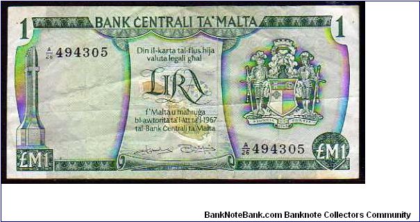1 Lira
Pk 31b

(L.1967) Banknote