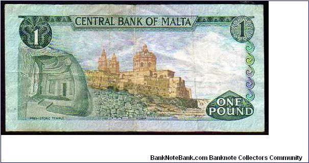 Banknote from Malta year 1973