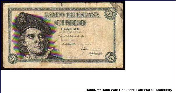 5 Pesetas
Pk 136a Banknote