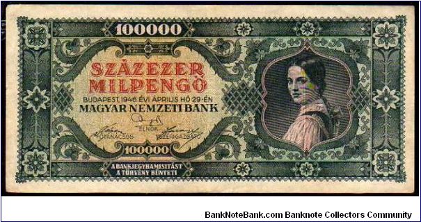 100'000 MilPengo
Pk 127 Banknote