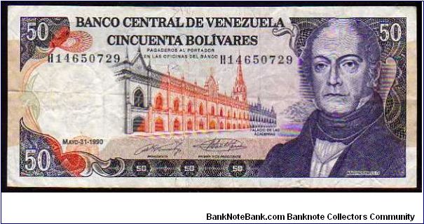 50 Bolivares
Pk 72 Banknote