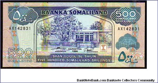 (Somaliland)

500 Shillings
Pk 6b Banknote