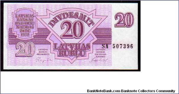 20 Rublei
Pk 39 Banknote