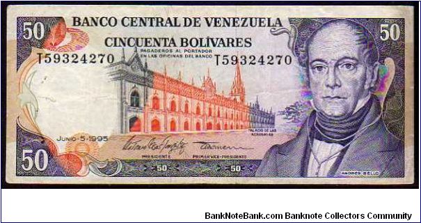 50 Bolivares
Pk 65e Banknote