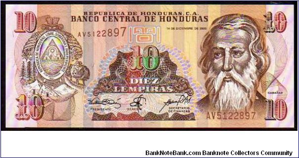 10 Lempiras
Pk 82 Banknote