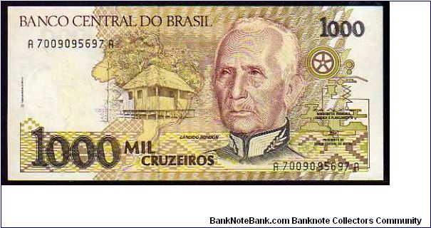 1000 Cruzeiros__
Pk 231 b__signatures: Marcílio Marques Moreira & Francisco Roberto André Gros Banknote