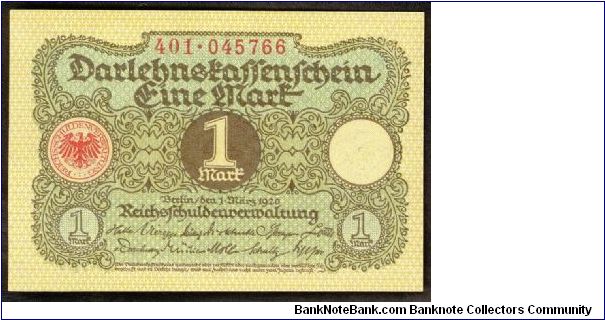 Germany 1 Mark 1920 P58. Banknote