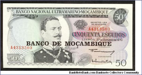 Mozambique 50 Escudos 1970 P116. Banknote