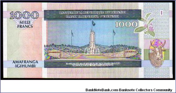 Banknote from Burundi year 2000
