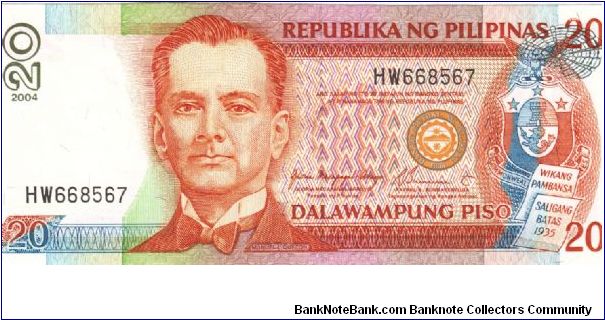 PI-182h Philiippine 20 Pesos note. Banknote