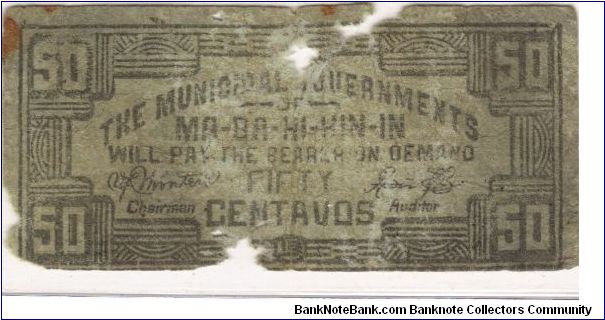 LEY-274 Leyte 50 centavos note Banknote