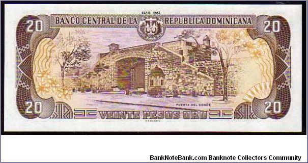 Banknote from Dominican Republic year 1992
