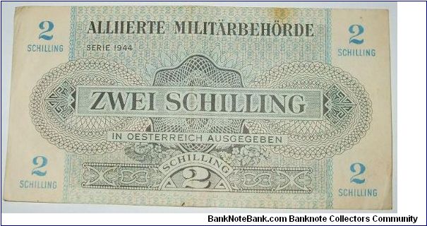 2 schlings 
allied ocupation Banknote