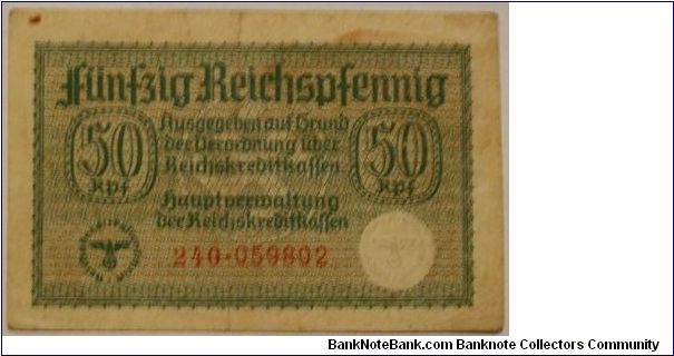 50 pf. nazi ocupation in europe Banknote