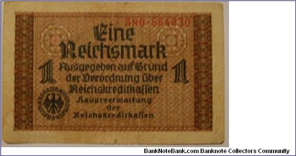 1 mark. nazi ocupation in europe Banknote