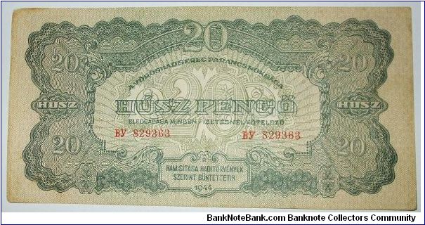 20 pengo soviet ocupation Banknote