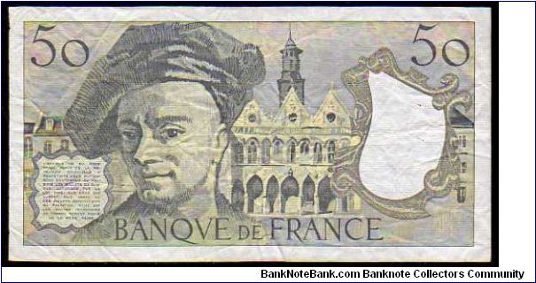 Banknote from France year 1988