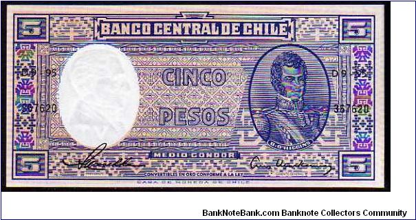 5 Pesos=1/2 Condor__
pk# 110 Banknote