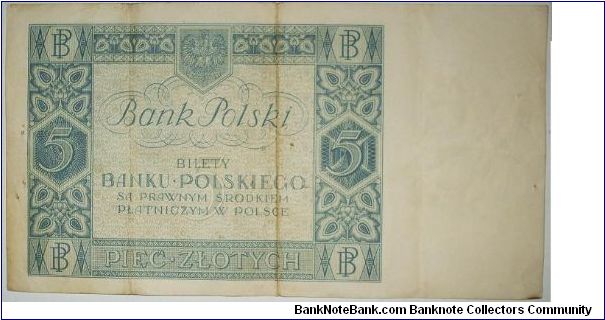 Banknote from Poland year 1930
