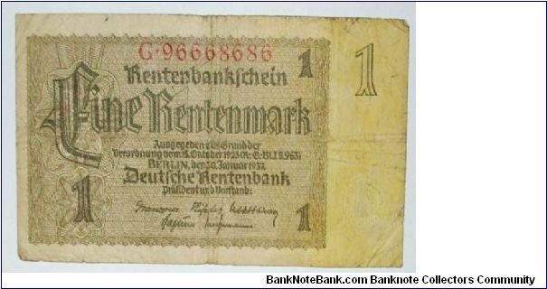 1 mark 1937 Banknote