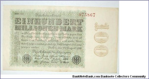 100 milion mark Banknote