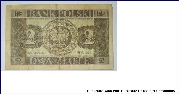 Banknote from Poland year 1936