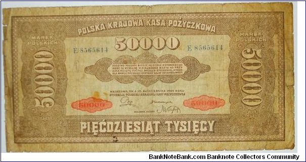 Banknote from Poland year 1922