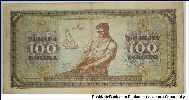 Banknote from Yugoslavia year 1945