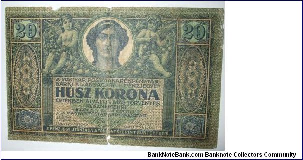 20 korona second issue.scarce Banknote