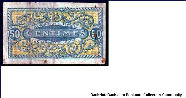 Banknote from Algeria year 1918