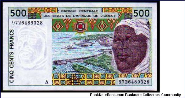 (Ivory Coast)

500 Francs
Pk 110 Ae

Country Code -A- Banknote