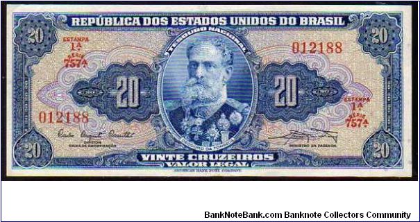 20 Cruzeiros__
Pk 168a

Valor Legal
 Banknote
