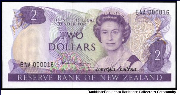 $2 Hardie II - EAA 000016. 1st prefix. Banknote