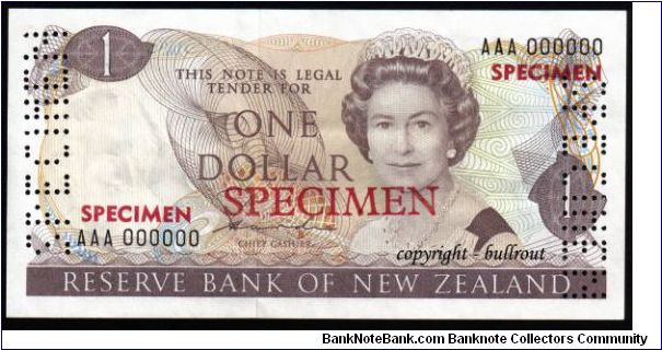 $1 Hardie II SPECIMEN - AAA 000000. Only 400 produced. Banknote