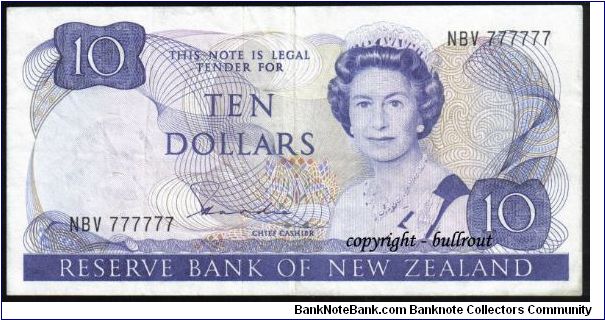 $10 Hardie II - NBV 777777. Banknote
