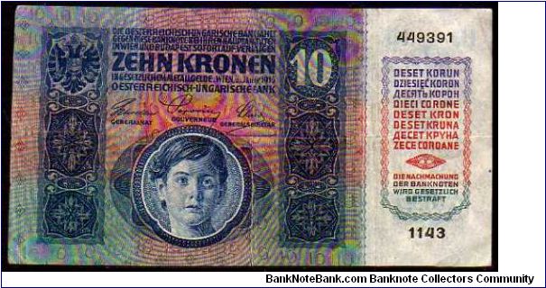 *AUSTRO_HUNGARIAN EMPIRE*
__

10 Kronen
10 Korona__
Pk 19
 Banknote