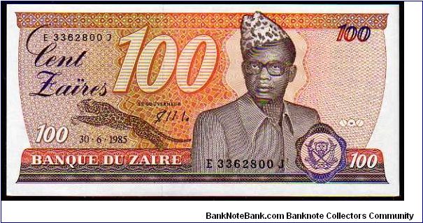 *ZAIRE*__
100 Zaires__
Pk 29b
 Banknote