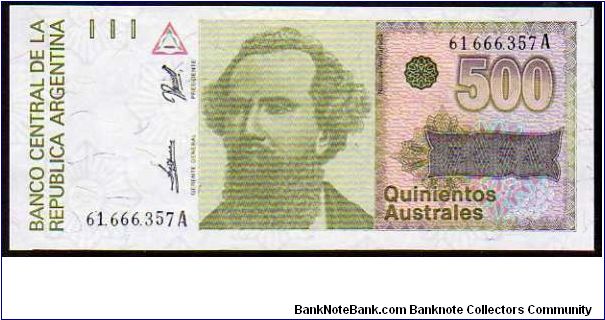 500 Australes__
Pk 328b Banknote