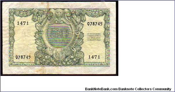 Banknote from Italy year 1951