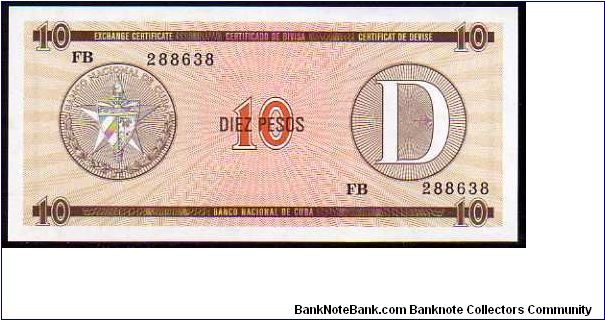 10 Pesos
Pk Fx35
-----------------
Foreign Exchange Certificate
----------------- Banknote