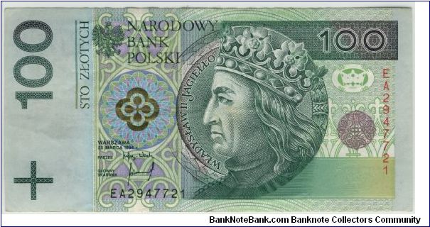 Poland 1994 100Zlotych Banknote