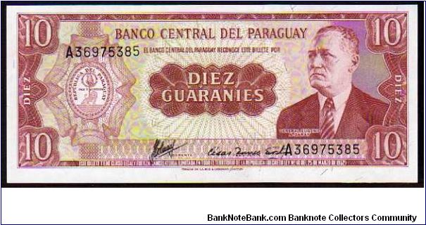 10 Guaranies
Pk 196 Banknote