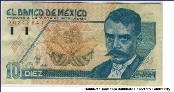 Mexico 1992 10 Pesos Banknote