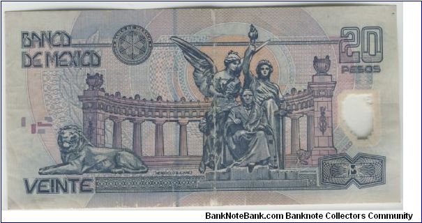 Banknote from Mexico year 2001