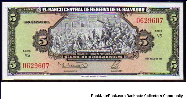 5 Colones
Pk 134 Banknote