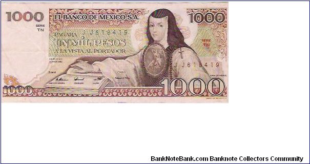 1000 PESOS

JJ618419 Banknote