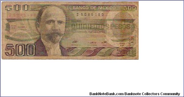 500 PESOS

Z5085190 Banknote